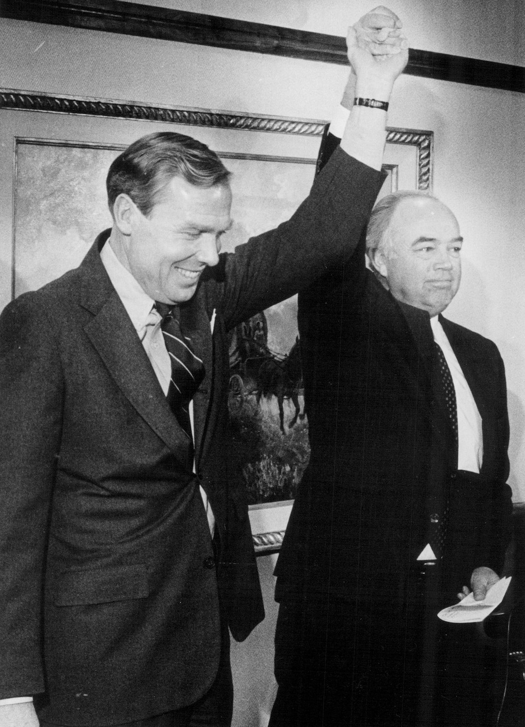 (Tribune file photo) Jon Huntsman and Norm Bangerter are seen in this undated photo.