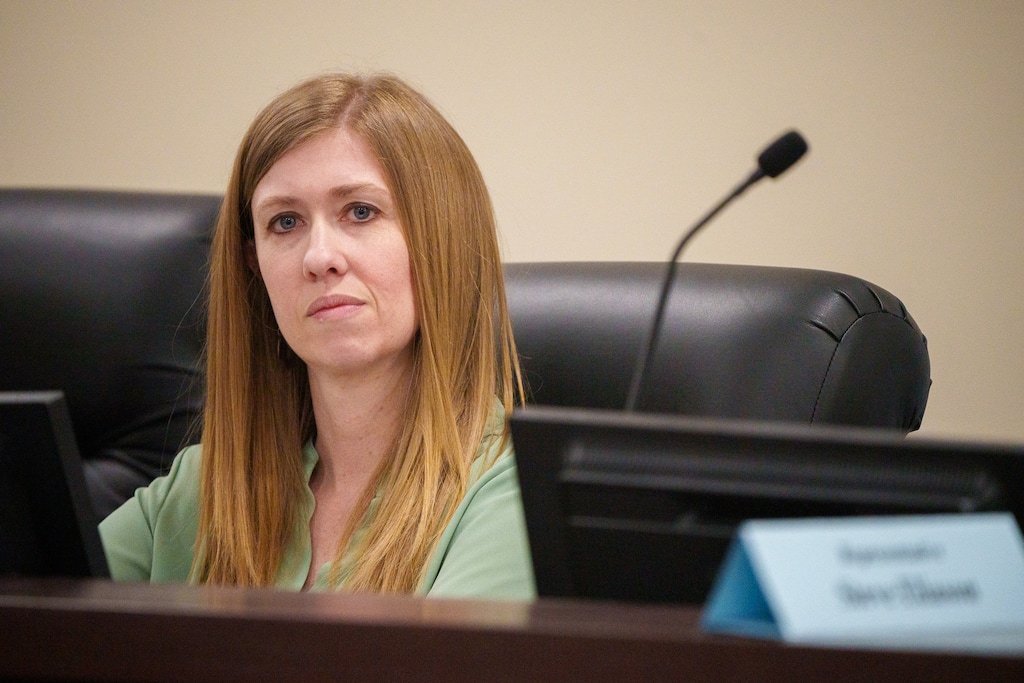 (Trent Nelson  |  The Salt Lake Tribune) Rep. Stephanie Gricius in a meeting of the House Health and Human Services Standing Committee, in Salt Lake City on Wednesday, Feb. 1, 2023.