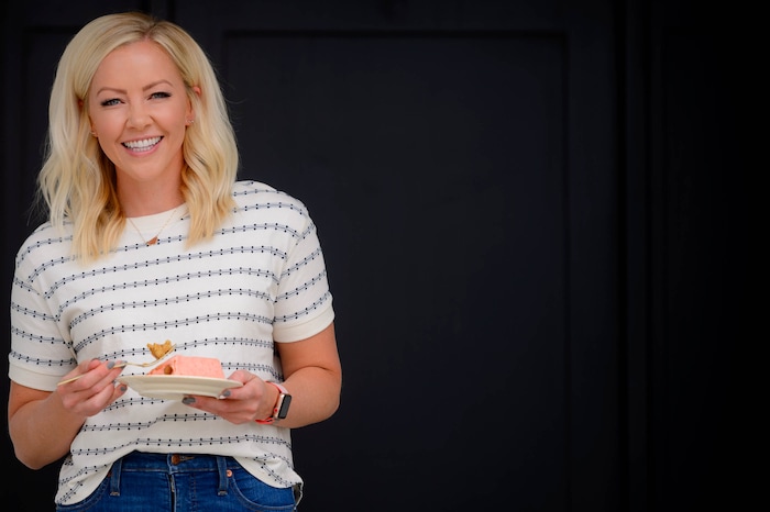(Trent Nelson  |  The Salt Lake Tribune) Utah cake baker,  blogger and tv cooking personality, Courtney Rich at her home in Utah County on Friday, Sept. 18, 2020.