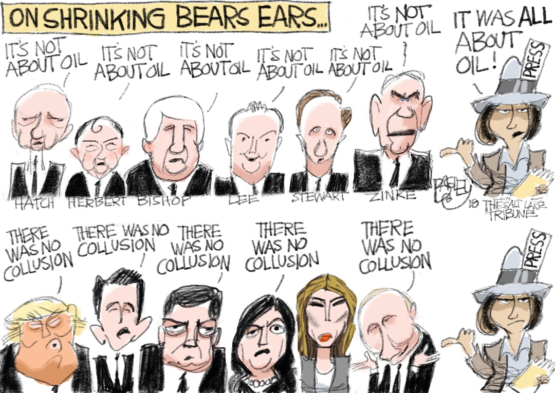 This Pat Bagley cartoon appears in The Salt Lake Tribune on Tuesday, March 6, 2018.