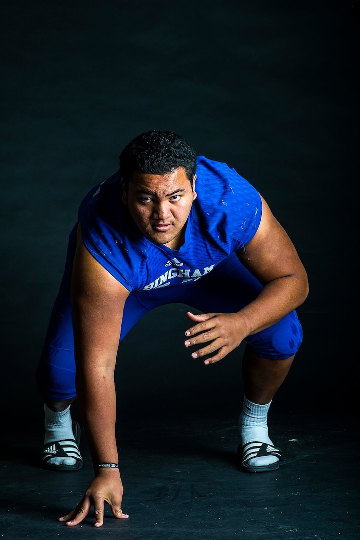 (Chris Detrick | The Salt Lake Tribune) Bingham's Simote Pepa poses for a portrait Friday, December 15, 2017.