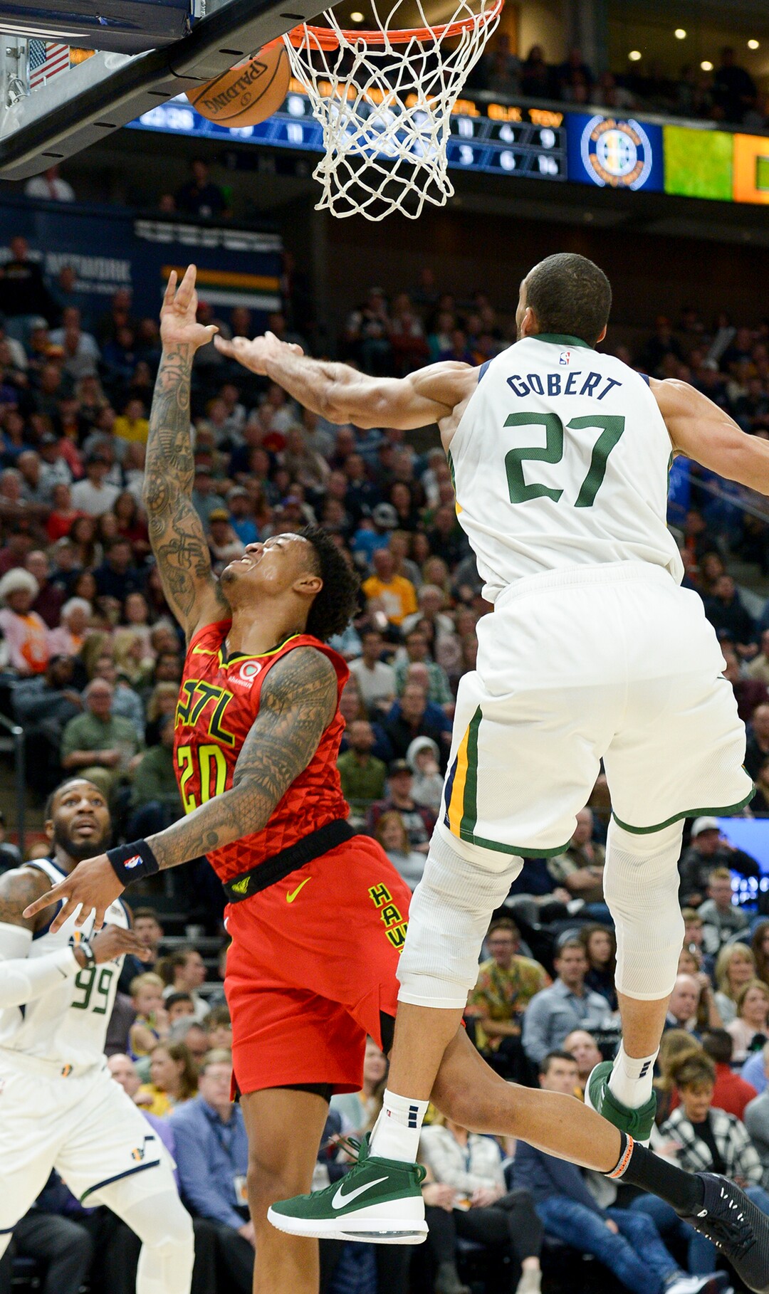 Leah Hogsten  |  The Salt Lake Tribune  The Utah Jazz defeated the Atlanta Hawks, 128-112  at Vivint Smart Home Arena, Feb. 1, 2019. 