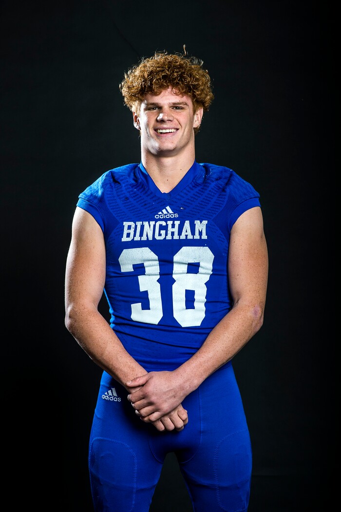 (Chris Detrick | The Salt Lake Tribune) Bingham's Cole Moody poses for a portrait Tuesday, December 19, 2017.