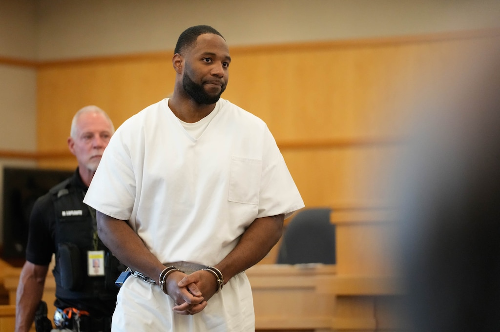 (Francisco Kjolseth | The Salt Lake Tribune) Torrey Green appears in 1st Judicial District Court in Logan, Utah, on Wednesday, Sept. 20, 2023, where he was sentenced to three years to life in prison in a sexual assault case filed in 2016.