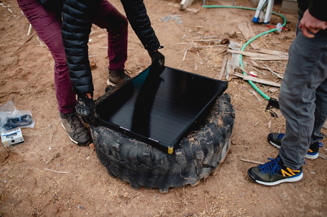 (Courtesy of Laura Dearden | Real Salt Lake Foundation) A solar panel installed at a San Juan County home in November 2019.