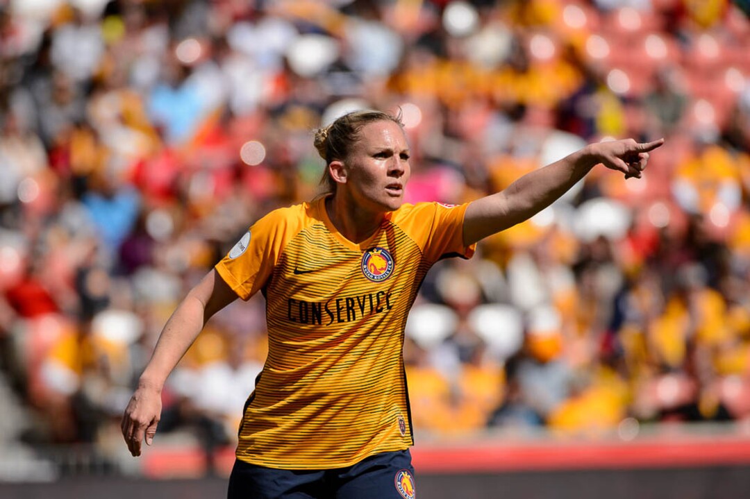(Trent Nelson | The Salt Lake Tribune)  Utah Royals FC hosts the Chicago Red Stars, at Rio Tinto Stadium in Sandy, Saturday April 14, 2018. Utah Royals FC forward Amy Rodriguez (8).