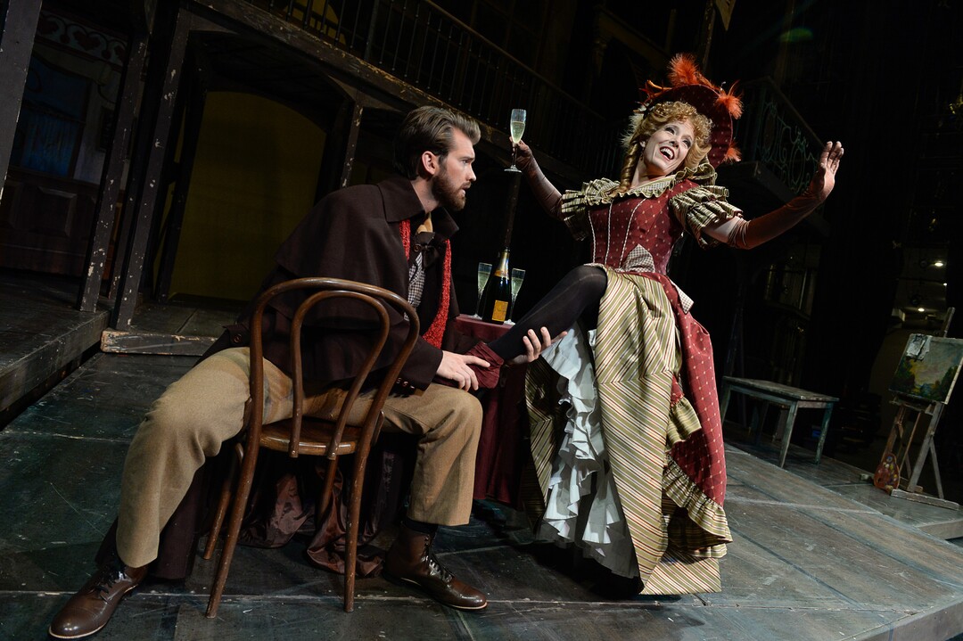 (Francisco Kjolseth  |  The Salt Lake Tribune)  Utah Opera's season opener, "La bohème," Puccini's popular tearjerker about starving artists in turn-of-the-century Paris, opens for five shows on Oct. 7, 2017. On set were: Celena Shafer (Musetta), Michael Adams (Marcello).
