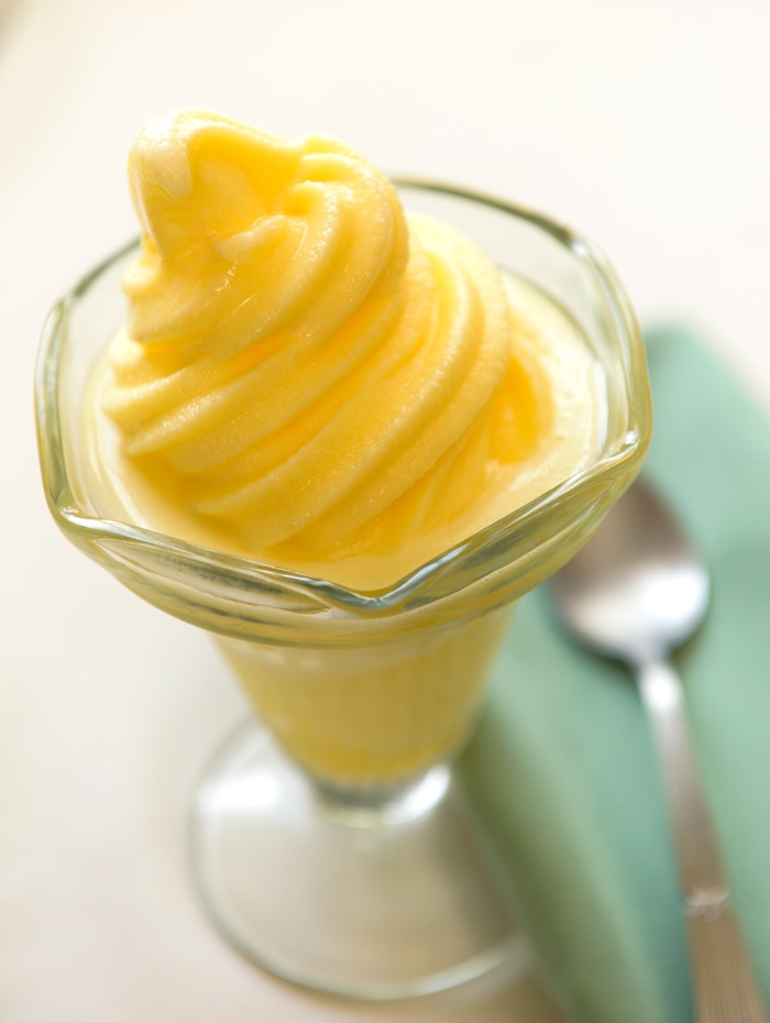 (Leah Hogsten  |  The Salt Lake Tribune)  Pineapple soft serve ice cream at Auntie Rae's Dessert Island in Holladay.
