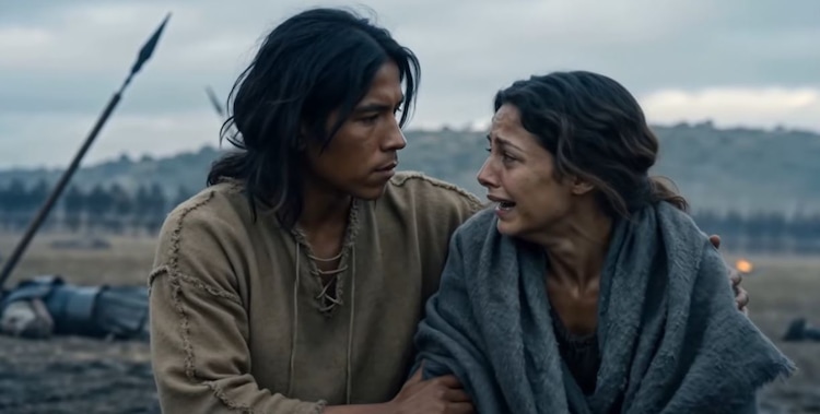 (YouTube screengrab) For the series, Harding has created new characters and avoids the stilted language of scripture for dialogue.
