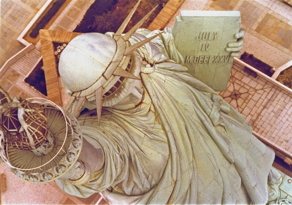 Bird's-eye-view of the Statue of Liberty.  (AP Photo)