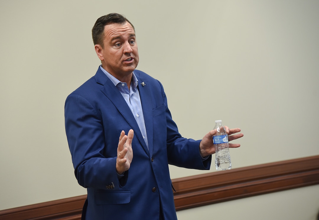 (Francisco Kjolseth  |  The Salt Lake Tribune) Former Utah House Speaker Greg Hughes speaks to the Professional Republican Women of Utah as the gubernatorial candidates are invited to speak at their membership luncheon at the Capitol in Salt Lake City on Thursday, Jan. 23, 2020.
