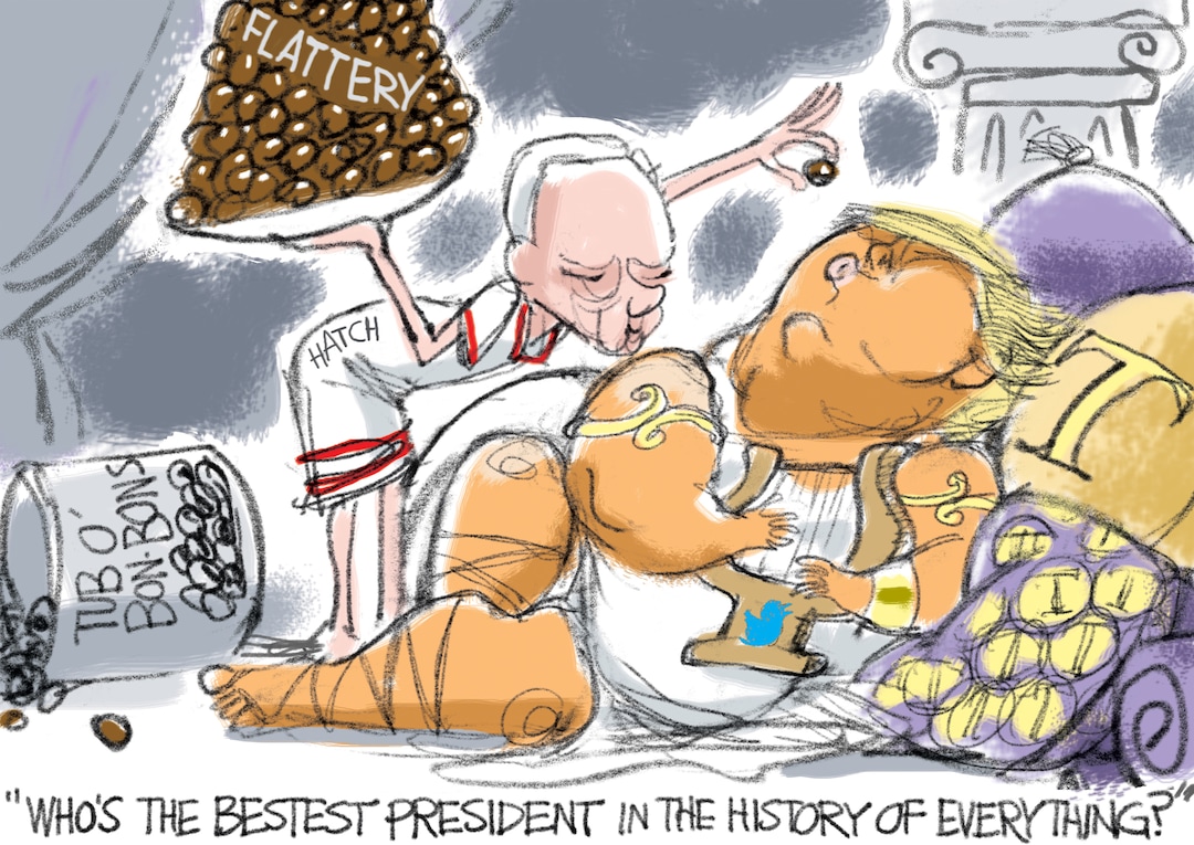 This Pat Bagley cartoon appears in The Salt Lake Tribune on Wednesday, Dec. 27, 2017.
