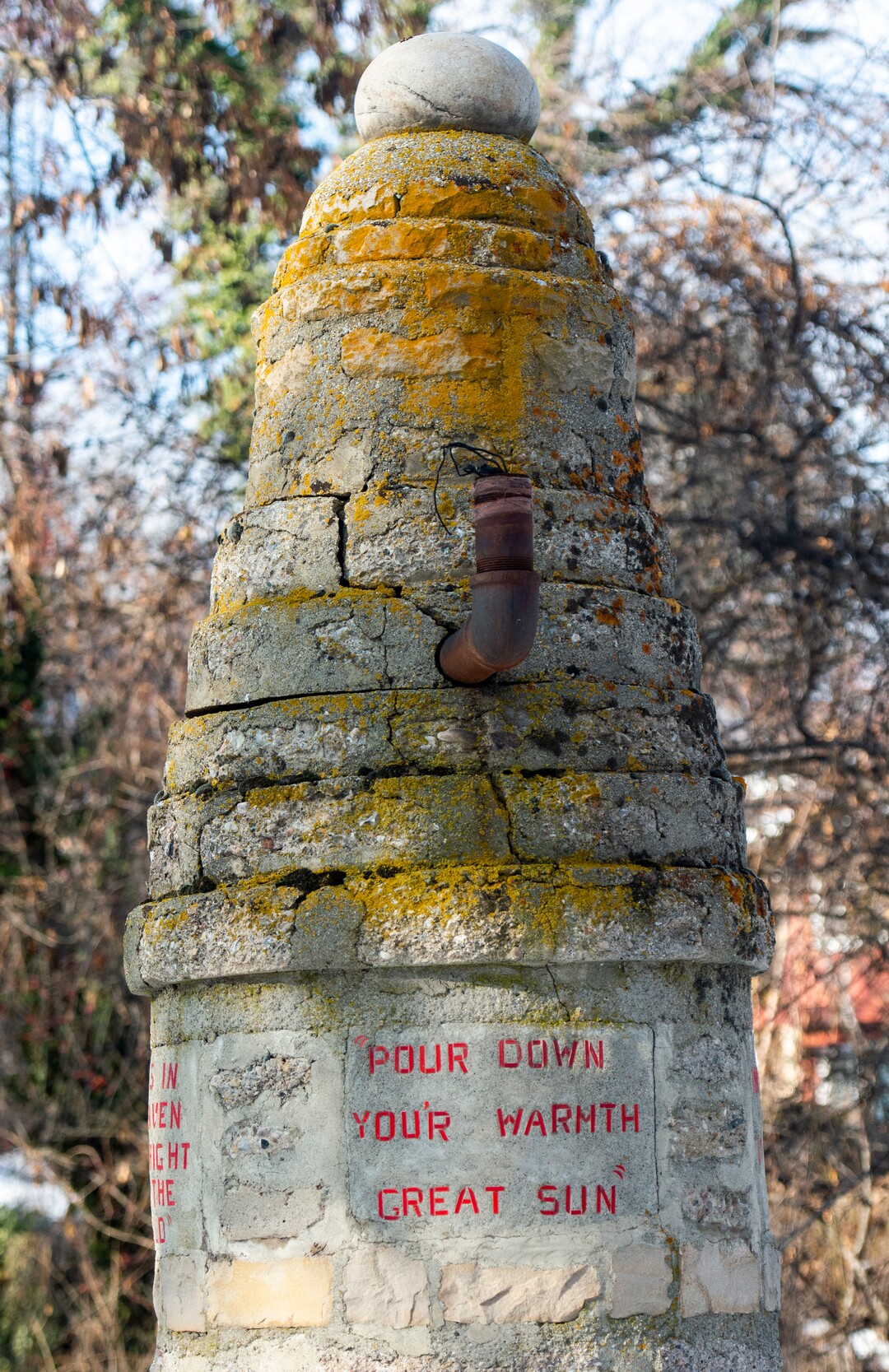 (Rick Egan  |  The Salt Lake Tribune)      One of the many mosiac's in Allen Park. All residents of Allen Park have to be out by the end of the day Monday, Jan. 14, 2019.