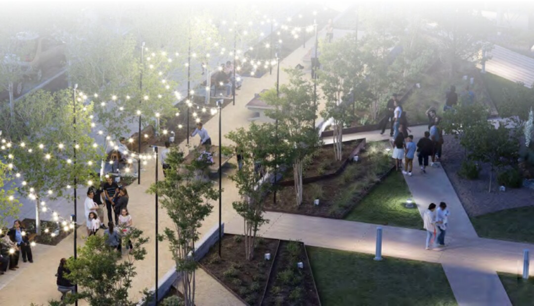(Skidmore, Owings & Merrill, via The Point of the Mountain State Land Authority) Rendering of pedestrian corridors within The Point. The state-backed business, housing and green space development at Point of the Mountain in Draper is planned on 600 acres along Interstate 15 and the Jordan River, at the site of the soon-to-be-relocated Utah State Prison. Planners are drawing public comment through May. Work at The Point could begin sometime in 2022.
