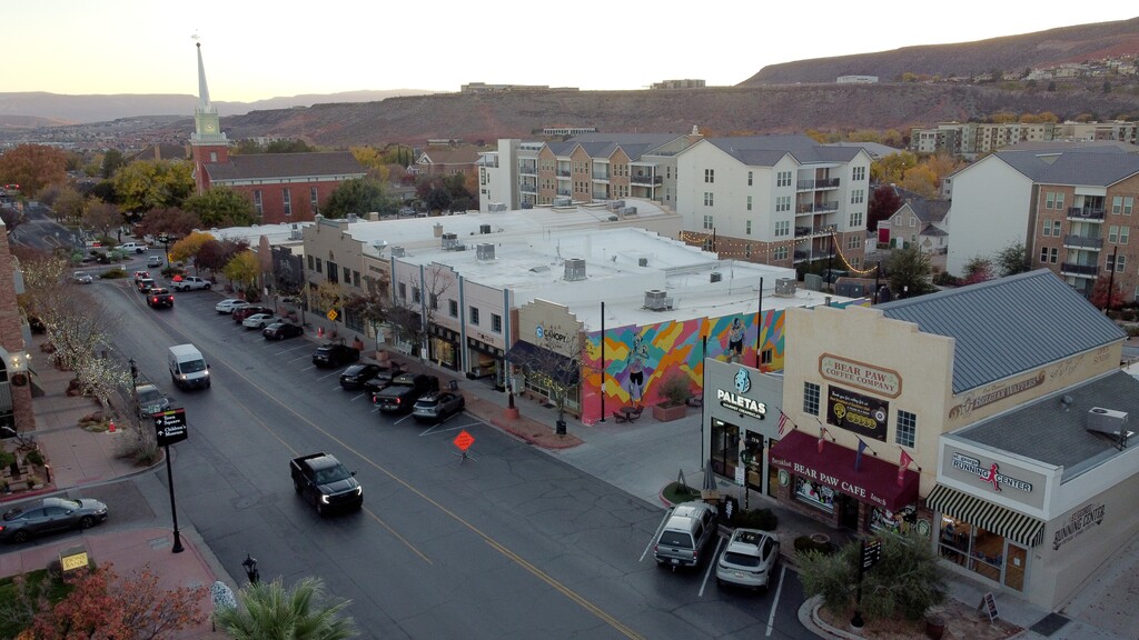 (Jud Burkett | Special to The Tribune) Downtown St. George, Monday, Dec. 1, 2025.