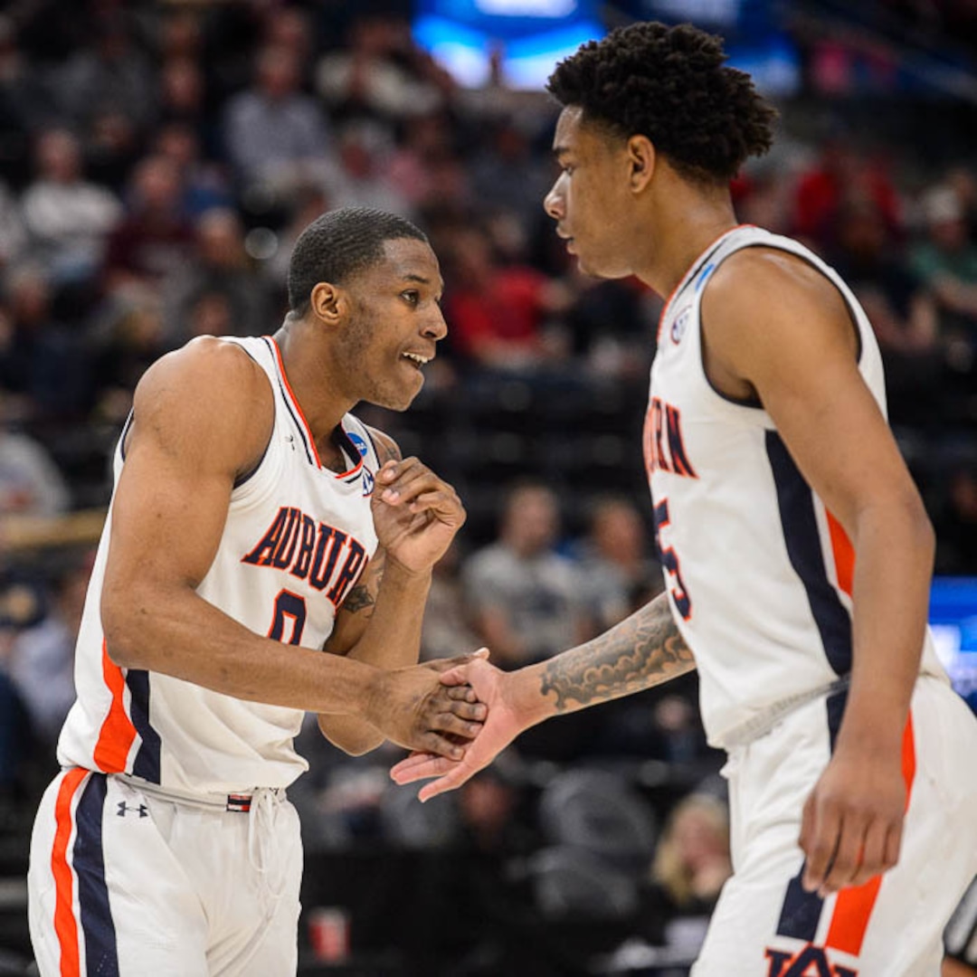 (Trent Nelson | The Salt Lake Tribune)  Auburn Tigers forward Horace Spencer (0) and Auburn Tigers forward Chuma Okeke (5) as Auburn faces New Mexico State in the 2019 NCAA Tournament in Salt Lake City on Thursday March 21, 2019.