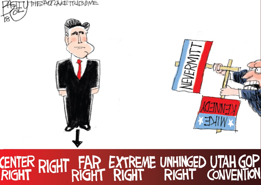This Pat Bagley cartoon appears in The Salt Lake Tribune on Tuesday, April 24, 2018.