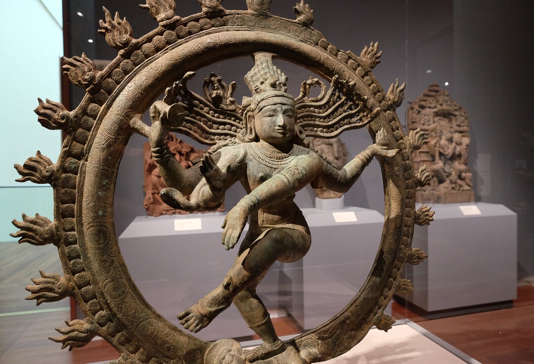 (Francisco Kjolseth  |  The Salt Lake Tribune)  Shiva as Lord of Dance (Nataraja) from the Chola Dynasty ca. 12th-13th century is on display as the Utah Museum of Fine Arts officially reopens with a media unveiling Friday after 19 months of being closed for building renovations and a "reimagining" of the gallery spaces.