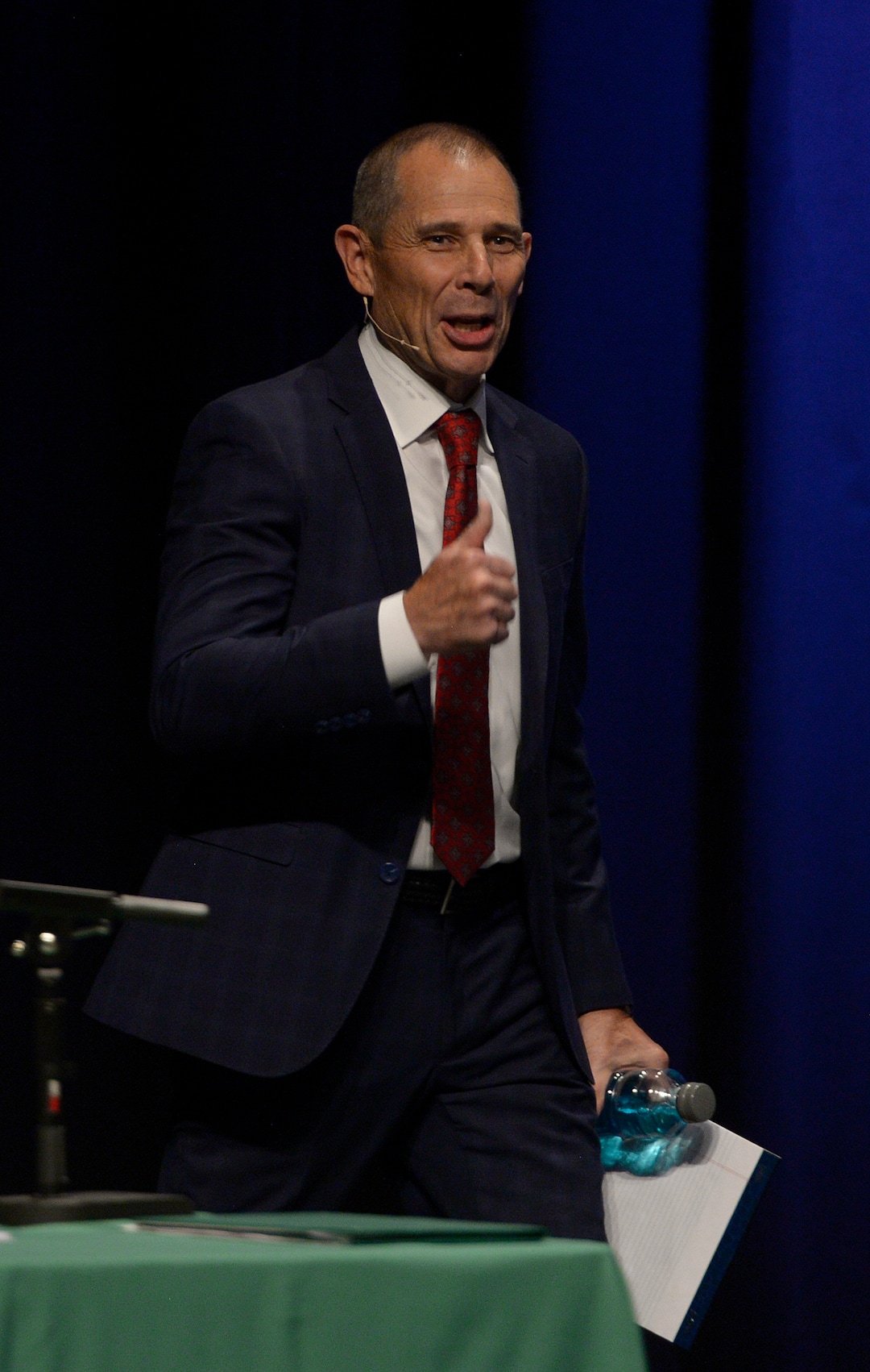 (Leah Hogsten  |  Tribune file photo)  Provo Mayor John Curtis came on the stage carrying a "thumbs up" to applause. Americans for Prosperity-Utah hosted a 3rd congressional district candidate debate to replace Rep. Jason Chaffetz's vacancy.