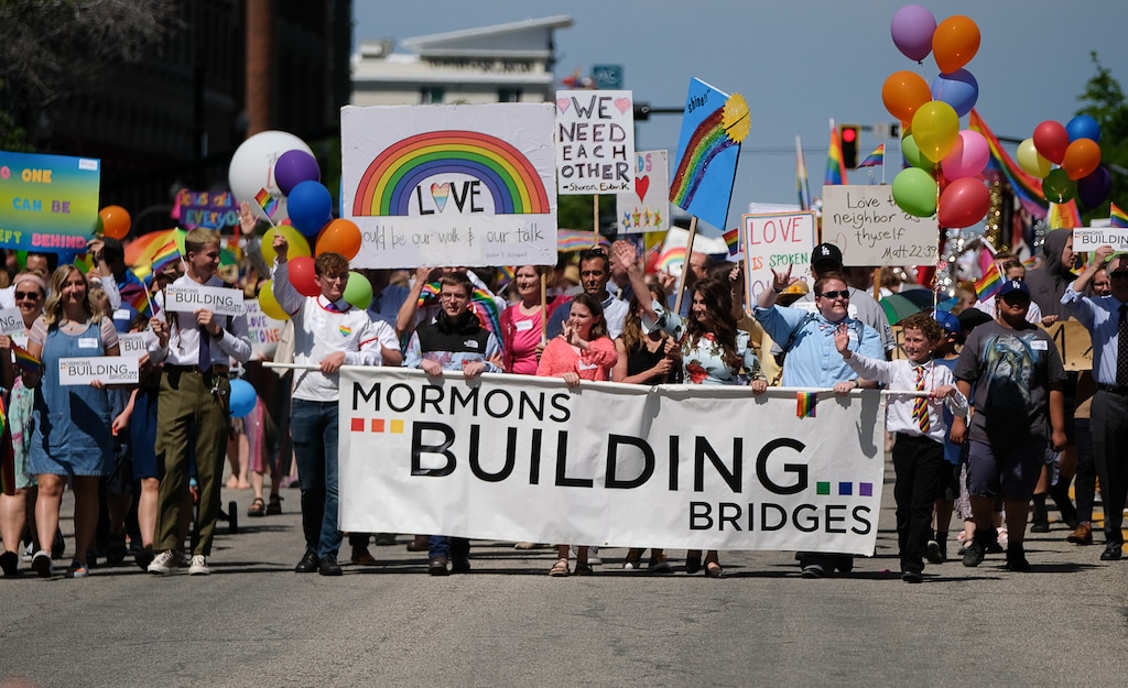 (Francisco Kjolseth  |  The Salt Lake Tribune)  Thousands participate in the Utah Pride Parade in Salt Lake City on Sunday June 2, 2019.
