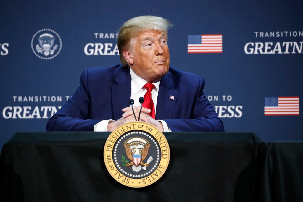(Alex Brandon | AP file photo)  President Donald Trump listens during a roundtable discussion at Gateway Church Dallas, Thursday, June 11, 2020, in Dallas.