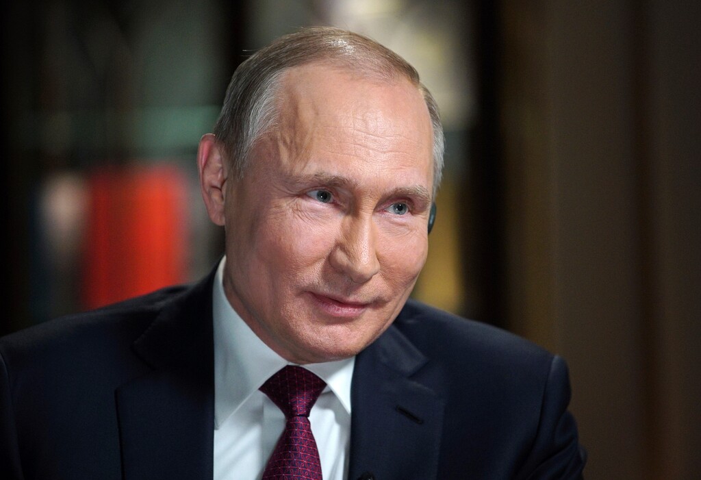 (Alexei Druzhinin | Sputnik | Kremlin Pool Photo | The Associated Press) In this photo taken on Friday, March 2, 2018, and released Saturday, March 10, 2018, Russian President Vladimir Putin speaks during an interview with NBC News' Megyn Kelly in Kaliningrad, Russia.  In the sometimes-combative interview Putin denied the charge by U.S. intelligence services that he ordered meddling in the November 2016 vote, claiming any interference was not connected to the Kremlin.