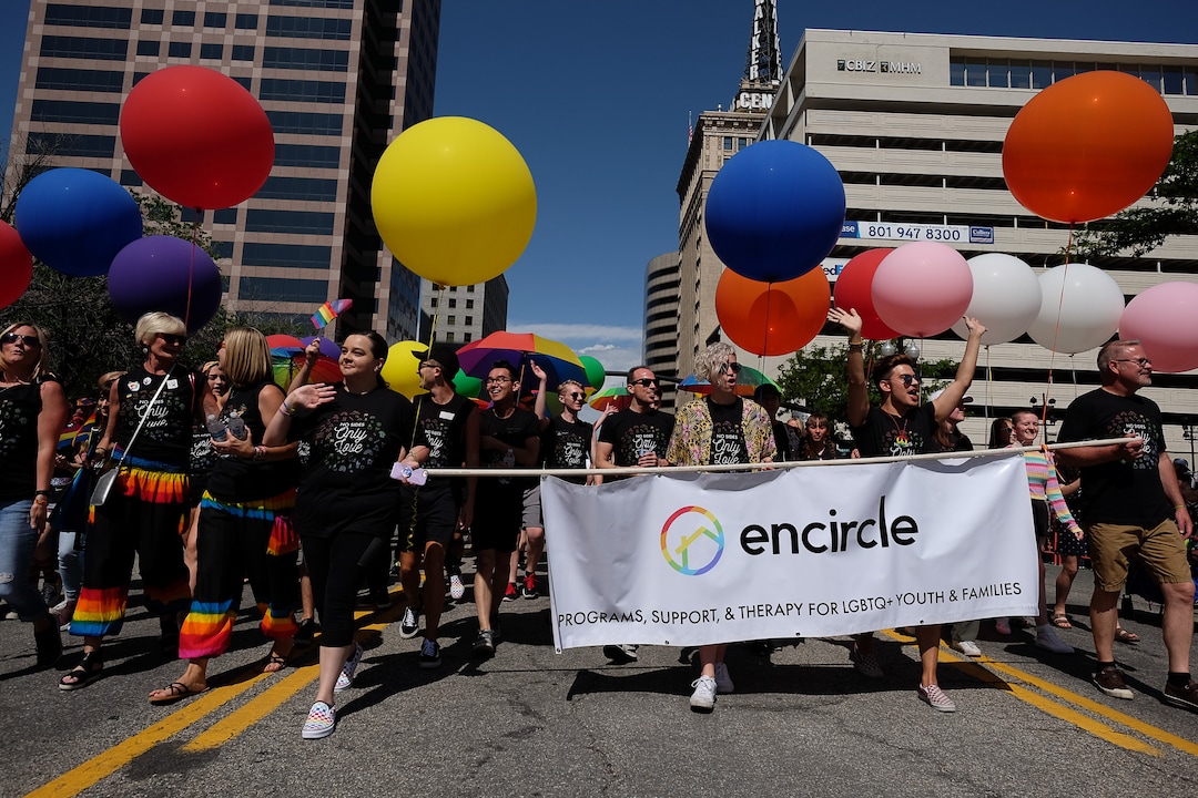 (Francisco Kjolseth  |  The Salt Lake Tribune)  Thousands participate in the Utah Pride Parade in Salt Lake City on Sunday June 2, 2019.