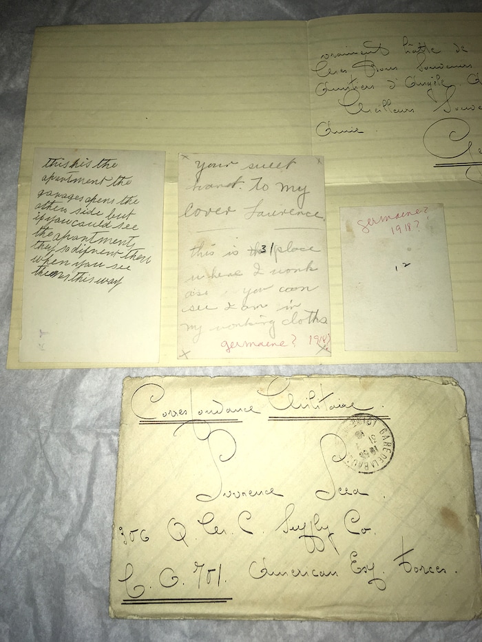 (photo courtesy Susan Leiber)  Personal effects of Sgt. Lawrence E. Leea.