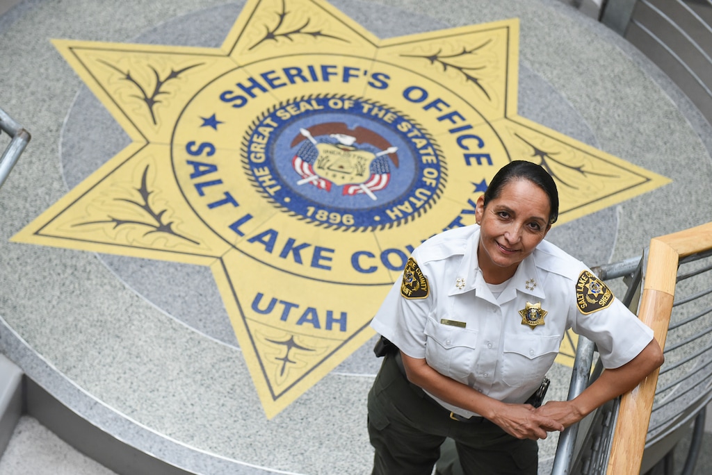 (Francisco Kjolseth  |  The Salt Lake Tribune)  Rosie Rivera, in this 2017 photo, is the first woman in Utah to serve as any county's sheriff.