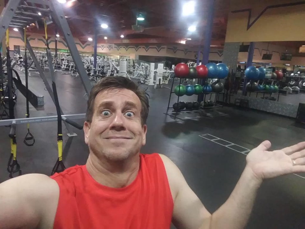 (Photo courtesy of Dan Hill) Dan Hill poses for a selfie Jan. 12, 2020 in a vacant 24 Hour Fitness in Sandy, where he was trapped when employees locked up and left while he was swimming alone in the pool.