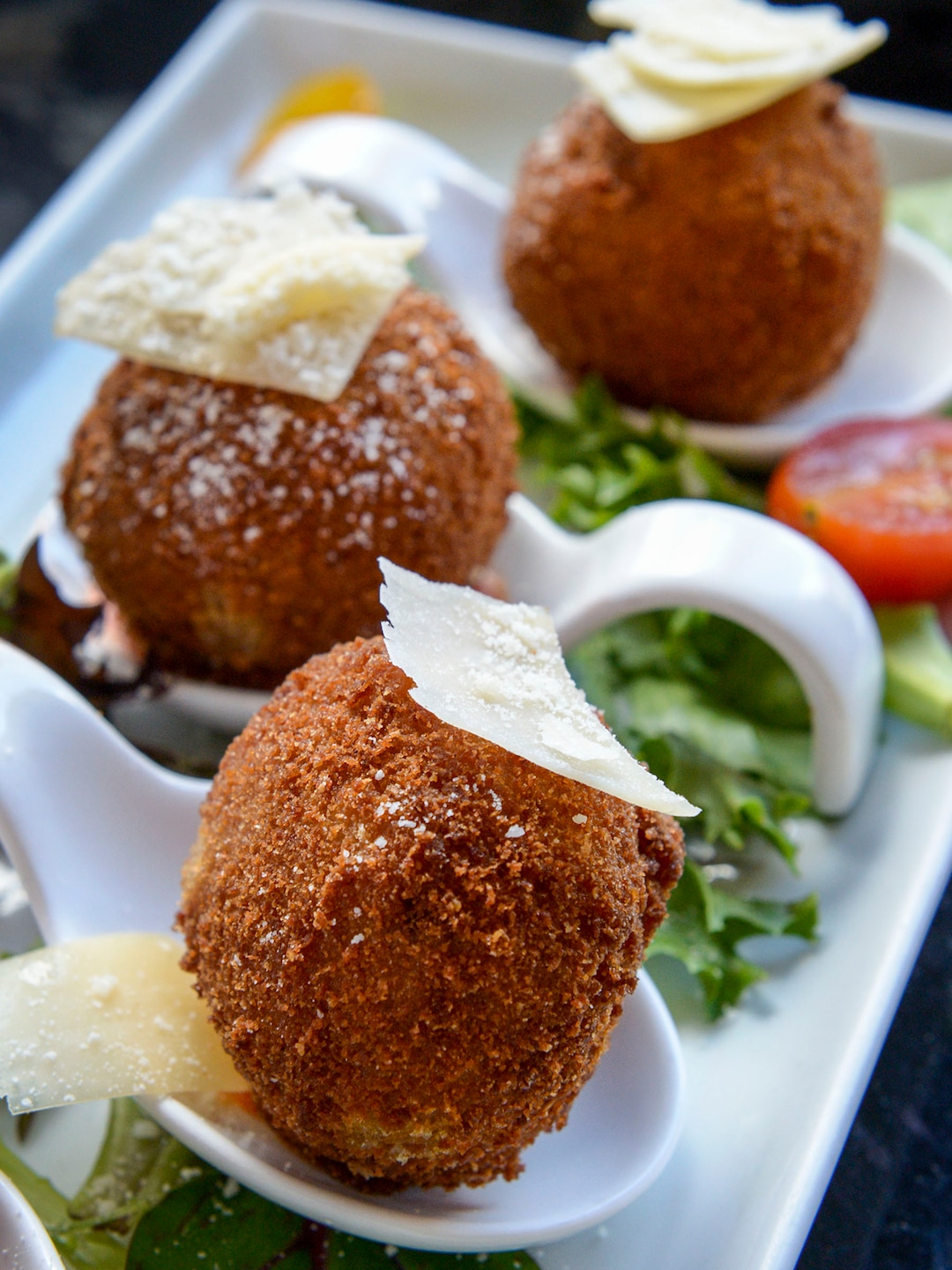 (Leah Hogsten  |  The Salt Lake Tribune) Arancine Siciliane with rice, bolognese ragu and mozarella, $8 at Osteria Amore, that serves traditional flavors of Italy with a modern spin, Jan. 10, 2020.