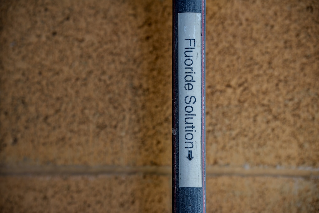 (Trent Nelson  |  The Salt Lake Tribune) The fluoride station at  the Big Cottonwood Water Treatment Facility on Monday, April 21, 2025.