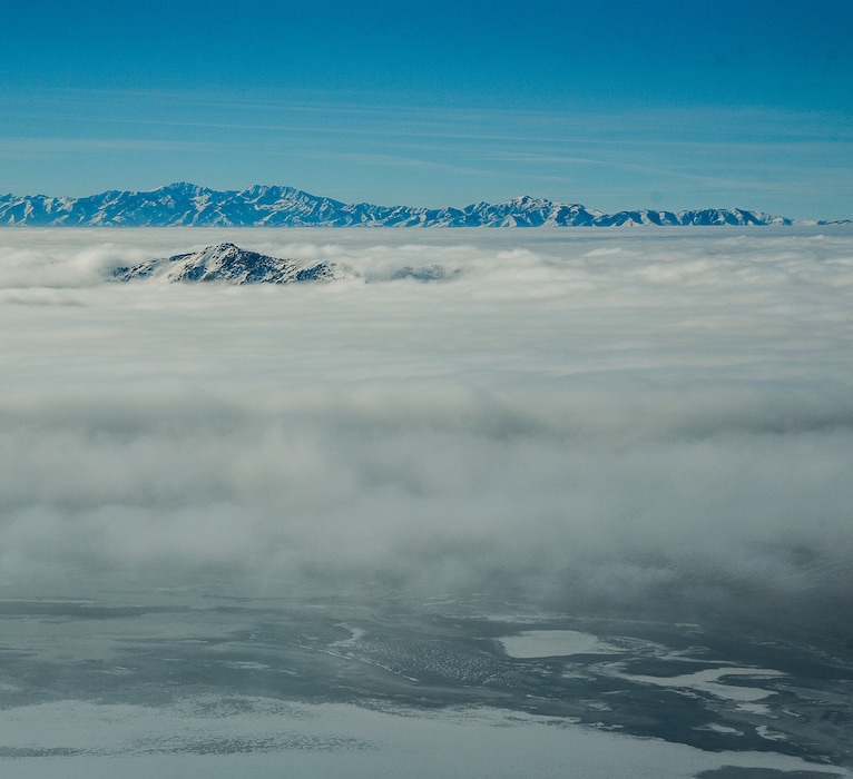 (Francisco Kjolseth  | Tribune file photo)  A view of Antelope Island and the Oquirrh Mountains of the inversion on Jan. 14.