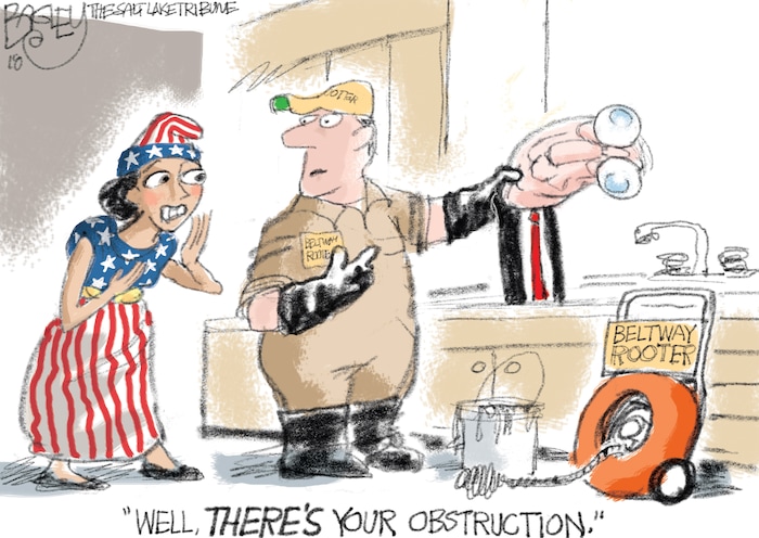 This Pat Bagley cartoon appears in The Salt Lake Tribune on Thursday, April 19, 2018.