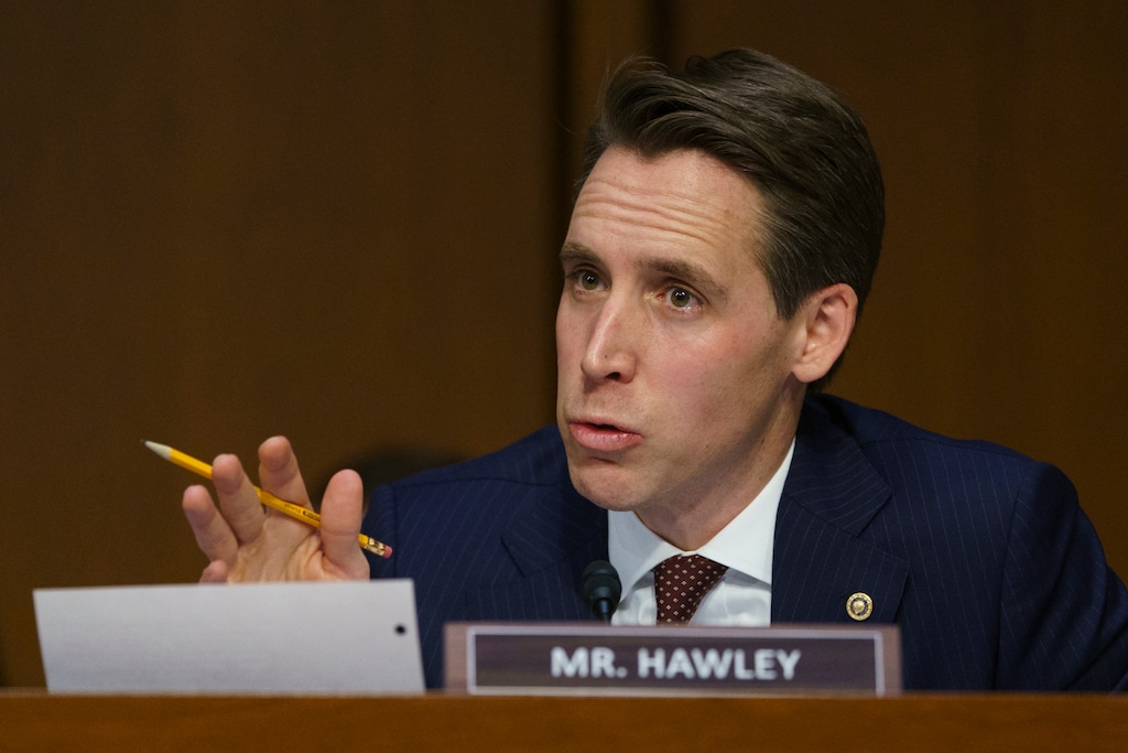 (Carolyn Kaster | AP file photo)

In this Jan 15, 2019, photo, Senate Judiciary Committee committee member Sen. Josh Hawley, R-Mo., questions Attorney General nominee William Barr during a Senate Judiciary Committee on Capitol Hill in Washington.