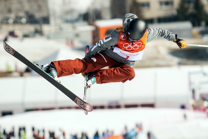 (Chris Detrick  |  The Salt Lake Tribune)  Brita Sigourney of the United States competes in the Ladies' Ski Halfpipe Final Run at Phoenix Park during the Pyeongchang 2018 Winter Olympics Tuesday, Feb. 20, 2018. Sigourney finished in 3rd place with a score of 89.80.
