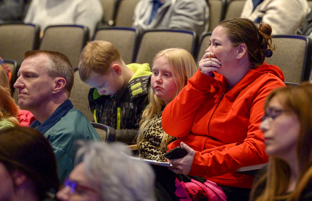 Leah Hogsten  |  The Salt Lake Tribune  "I wanted to hear what they had to say," said Crystal Krebs who lives outside of the heavily affected area in Zone Three. As Sandy City declared Sunday evening that all of its water is now safe to drink, residents were asking why many of them were allowed to drink possibly tainted water for a week before they heard about problems, Feb.18, 2019 at a town hall meeting to address the issue. Problems began Feb. 6, when a fluoride pump malfunctioned because of a power outage. It flooded parts of the water system with huge amounts of fluoride Ñ which can cause health problems, plus the acidic fluoride also corroded pipes in some homes to release also-dangerous heavy metals such as lead and copper.