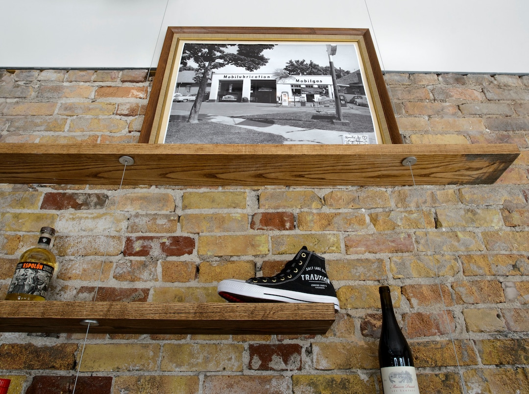 (Steve Griffin  |  The Salt Lake Tribune) Tradition is a new restaurant that specializes in comfort food in Salt Lake City. Above is a photograph of the original building that was built as a Mobilgas Station.