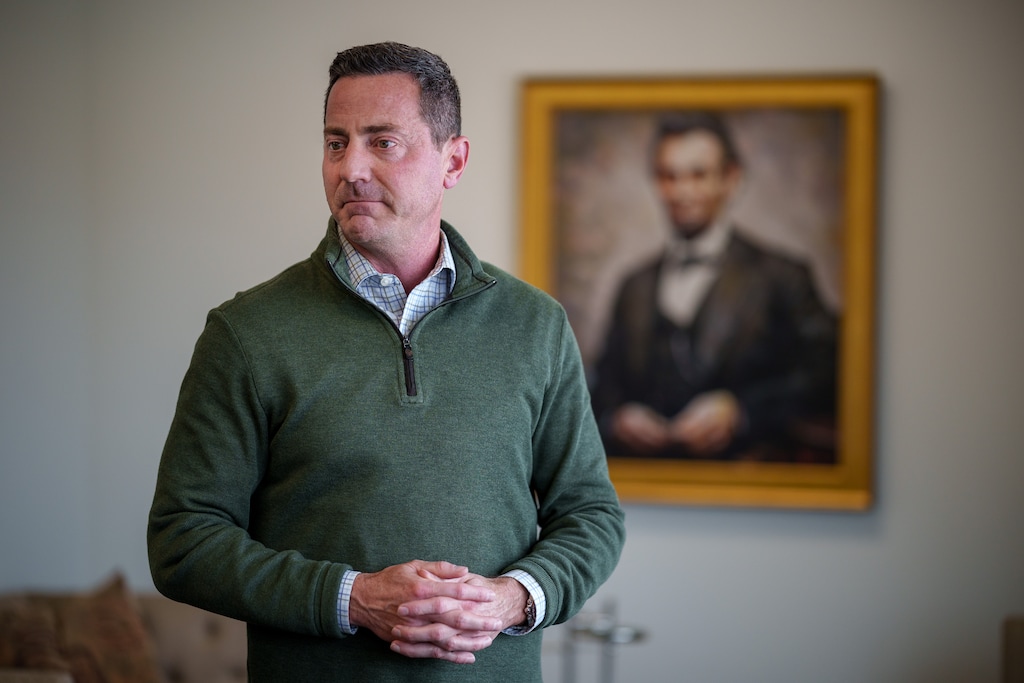 (Trent Nelson  |  The Salt Lake Tribune) Riverton Mayor Trent Staggs at his office on Friday, March 14, 2025.
