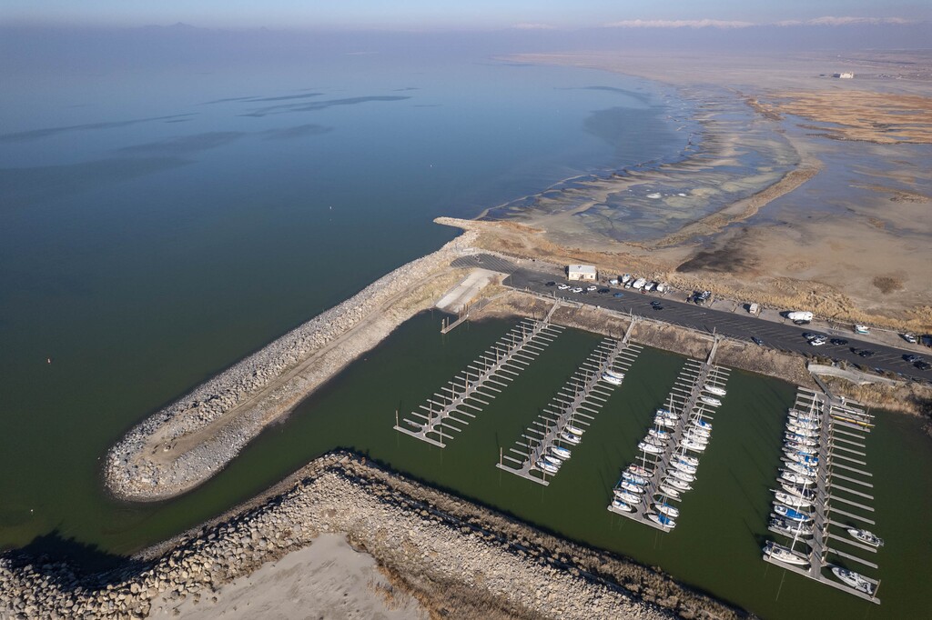 (Francisco Kjolseth  |  The Salt Lake Tribune) The Great Salt Lake Marina, on Friday, December 29, 2023.