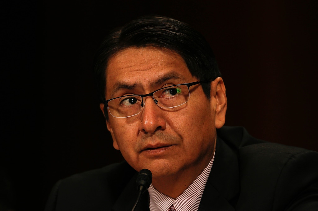 (Bryan Pietsch | Cronkite News) Navajo Nation Vice President Jonathan Nez told the Senate Judiciary Committee that current rules that make it difficult for members of his tribe to apply for downwinder compensation need to be changed.