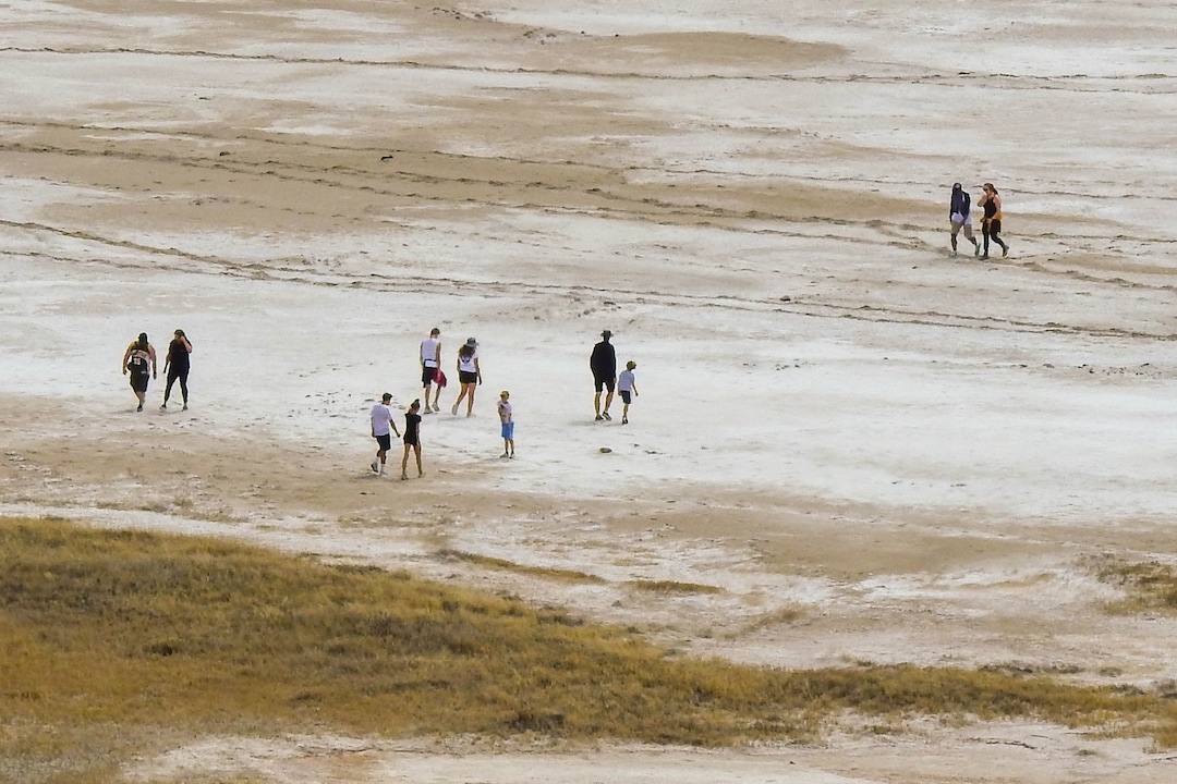 (Trent Nelson  |  The Salt Lake Tribune) White Rock Bay, Antelope Island State Park, on Saturday, April 25, 2020.