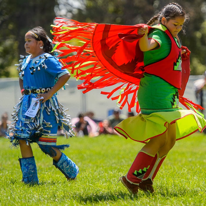 (Trent Nelson | The Salt Lake Tribune)  
24th Annual NACIP Powwow and festival at Liberty Park in Salt Lake City, Tuesday July 24, 2018. Bobbi and Naomi Smith.