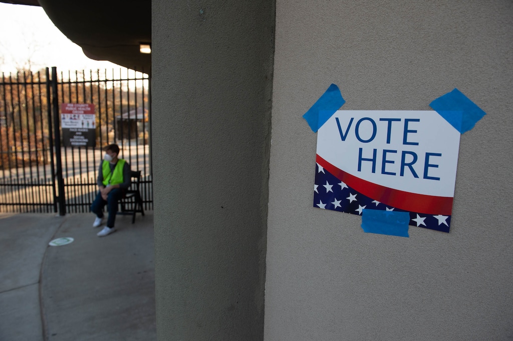 (Francisco Kjolseth  |  The Salt Lake Tribune) People cast their vote at Hogle Zoo in Salt Lake City on Election Day, Tuesday, Nov. 3, 2020. 