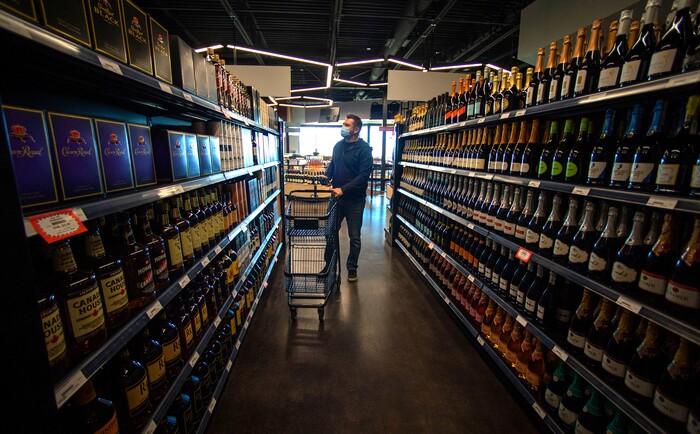 (Rick Egan | The Salt Lake Tribune)  Rob Burgon shoots at the new state liquor and wine store in Saratoga Springs, on Monday, Nov. 16, 2020.
