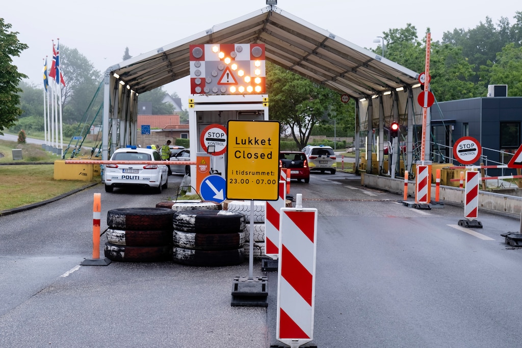 (Frank Molter | dpa via AP, File)

In this June 13 photo, a sign with the opening hours of the border checkpoint between Harrislee in Germany and Padborg in Denmark is displayed in front the border crossing in Harrislee, Germany.