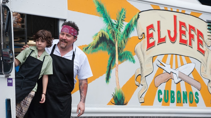 ( Courtesy Open Road Films) Carl (Jon Favreau, right) and his son Percy (Emjay Anthony) open a food truck, in the 2014 comedy-drama "Chef."