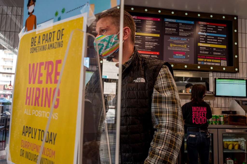 (Trent Nelson | The Salt Lake Tribune) Blake Harmon, owner of Curry Up Now in Salt Lake City on Tuesday, April 6, 2021. Utah restaurants and bars are having a difficult time finding employees. Curry Up Now, for example, has 10 open positions from kitchen manager to bartender to dishwasher.