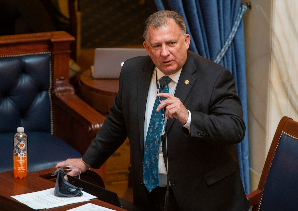 (Rick Egan | The Salt Lake Tribune)   Sen. Curtis Bramble, R-Provo, will chair a special legislative committee hearing to get public input on a possible response to a federal vaccine mandate for private businesses.