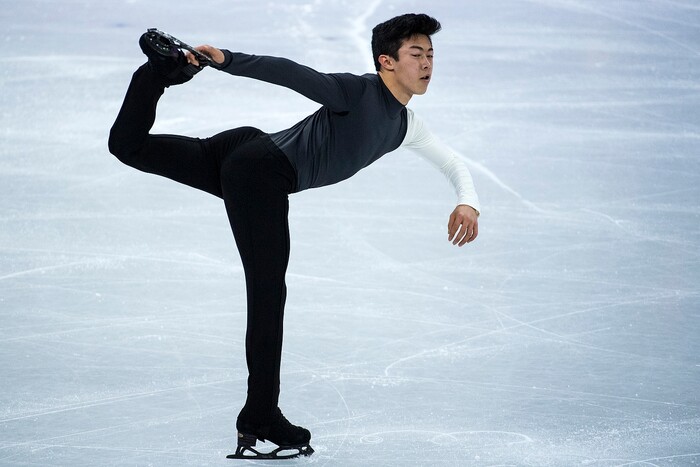 (Chris Detrick  |  The Salt Lake Tribune)  Salt Lake City's Nathan Chen competes in the Men Single Skating Short Program at Gangneung Ice Arena during the Pyeongchang 2018 Winter Olympics Friday, Feb. 16, 2018. Chen finished with a score of 82.27.